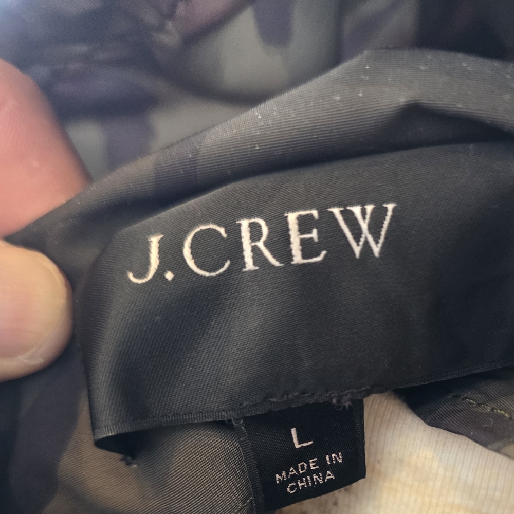 J. Crew Womens Camo Windbraker Sz L - Picture 5 of 8